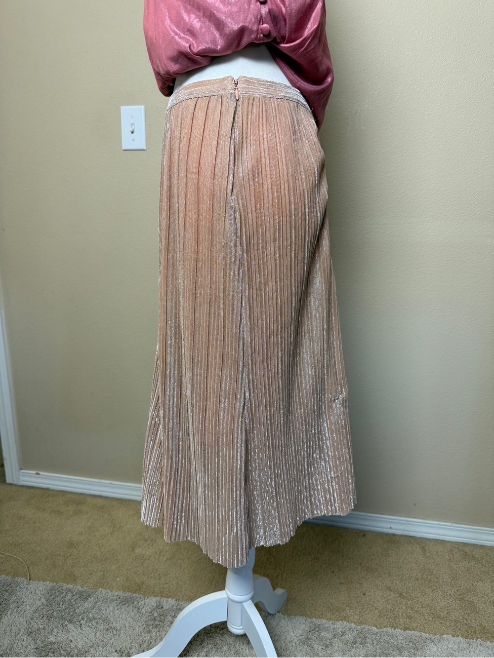 Anthropology Maeve Rose Gold Skirt Size XS - Picture 4 of 6